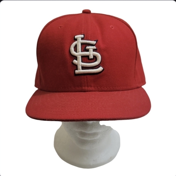 New Era 59FIFTY St. Louis Cardinals Fitted Hat 7 3/4 Red MLB Baseball Cap - Picture 1 of 8